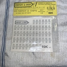 Vintage EDC Depict A Chip 74xx TTL Logic IC Peel-Off Design Sheets Electronics picture