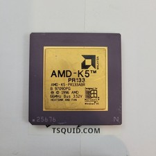 AMD CPU Processor AMDK5PR133ABR K5 PR133 100MHz Socket 7 Vintage Gold To G2U picture