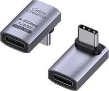 CableCreation 90 Degree USB C Adapter 2 Pack, Right Angle USB C Male to... picture