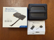 CABLE MATTERS Black USB-C Multiport Travel Dock 201031-BLK picture
