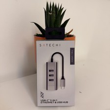 New Satechi USB-C 2-in-1 Ethernet and USB HUB ST-TC2N1USB31AM picture