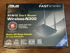 Asus RT-N12 D1 N300 Wireless Router New Sealed picture