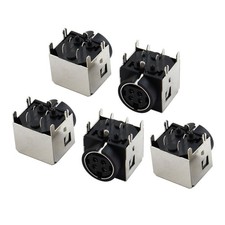 5 Pcs PCB Mount DC Female 4 Pin Mini DIN Power Jacks for Gateway M350 M675 picture