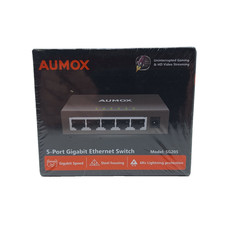 Aumox 5-Port Gigabit Ethernet Switch SG205 JER-205-01 Sealed New In Box picture