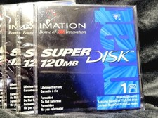 *Rare* Vintage Imation 3 Count 120 MB Super Disks & 8 Memorex 2SH Disks picture