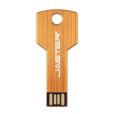 Free Logo Metal Key USB 2.0 Flash Drive Gold Real Capacity Pen Drive 64G 32G 16G picture