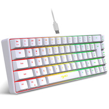 68 Keys Gaming Keyboard Wired RGB Backlit Mechanical Feel Portable Mini Keyboard picture
