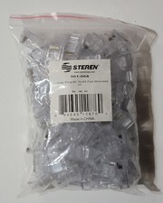 100x RJ45 Modular Plugs 8C Flat Stranded UL Steren 301-068  picture