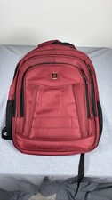 Swiss Gear Maroon Red Multi Pocket Laptop Backpack Travel School Bag picture
