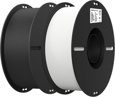 2kg Black & White PLA 1.75mm Filament Bundle for 3D Printing with No-Tangling St picture