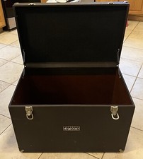 Rare Vtg Digital Equipment Corporation 23”x14”x16” Leather Case w/locks. No Key picture