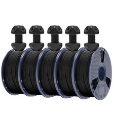 SUNLU 5x1KG ABS Black Filament 1.75mm 3D Printer Filament ABS Black 5KG Strong picture