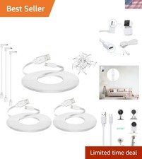 White 25ft Micro USB Extension Cables (3-Pack) for Enhanced Camera Connectivity picture