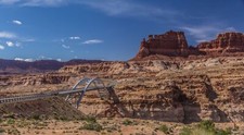 Landscape nature bridge utah usa rock Custom Gaming Mat Desk picture