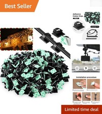Durable 3/4” Adhesive Cable Wire Clips - Ultimate Organization for 100 Cables picture