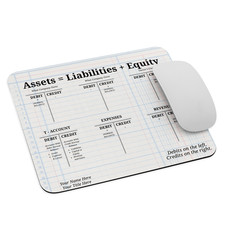 Accounting Cheat Sheet Mouse Pad 9.5x7.75 in Personalized Bookkeeper Gift picture