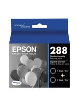 Epson 288 2pk Combo Ink Cartridge - Black (In Date) NEW  picture