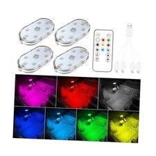 4 PCS Car Led Lights Interior,7 Colors 4 PCS 7 Colored Lights Upgraded Version picture