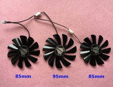 Set of 3 Fan Cooler Fan For XFX RX5700XT THICC III Ultra FDC10U12S9-C 85mm 95mm picture