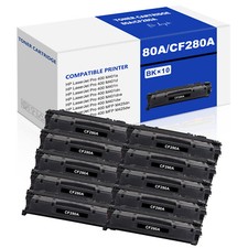 10 PK for HP 80A CF280A Toner Cartridge LaserJet Pro 400 M401dn M401n M425dn picture