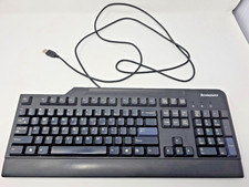 Lenovo SK-8825 41A5289 USB Wired Keyboard Black Full Size w/ Palm Rest Tested picture