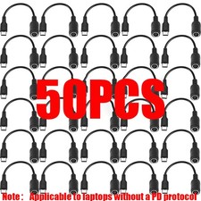 50pcs for HP DELL 100W 140W 7.4mm Power Adapter Converter Cable To USB-C Port picture