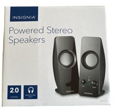Insignia Powered Stereo Speakers 2.0 channel  headphone jack NS-PCS219 picture