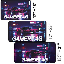 Custom Gamertag GTA Theme Night Street Racing Gaming Mousepad XXL Desk Mat picture