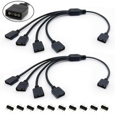 5 Pack Universal 4 Pin Buckled Cable 20cm Wire Connector For PC Fan picture