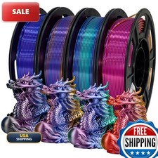 Frucindra Silk PLA+ Filament 1.75mm Shiny Tricolor 4 Spools 250g Each picture