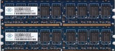 2GB 2x1GB PC2-5300E DDR2-667 NANYA NT1GT72U8PA1BY-3C BLUE ECC Ram Memory Kit picture