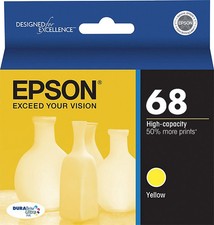 New Genuine Epson 68 Yellow Ink Cartridge Stylus CX5000, CX6000 picture