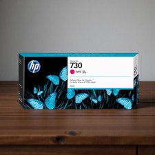 New HP 730 Magenta 300 ml Original DesignJet Ink Cartridge, P2V69A picture