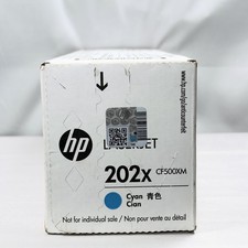 HP CF501X LaserJet 202X Cyan High Yield Genuine OEM Toner Cartridge New Sealed picture