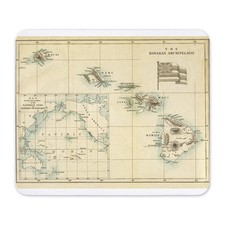 CafePress Antique Hawaii Map Mousepad  (432297212) picture