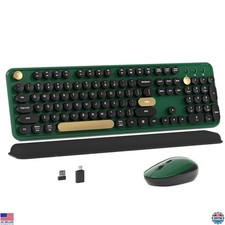 Colorful Wireless Keyboard & Mouse Combo, Retro Round Keycaps, Ergonomic Design picture