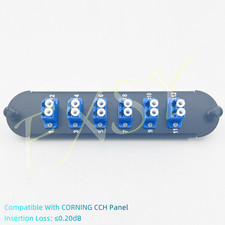 Fiber Optic Adapter Panel 6 LC Duplex SM Compatible CORNING CCH-01U CCH-CP12-A9 picture