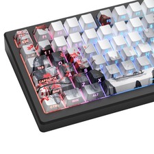 130 Keys Womier PBT Keycaps Set White Japanese Doubleshot Cherry Profile picture