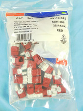 5G110-BR5 Leviton Extreme Cat5e+ Quickport Keystone Jack Quickpack Red - 25-Pack picture