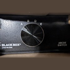 Black Box SWL037A ABCDE Switch 4-to-1 RJ11 RJ12 6-Pin Modular Manual Switch New picture