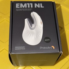 ProtoArc EM11 NL Ergonomic Vertical Wireless/Bluetooth Mouse 2400 DPI White picture