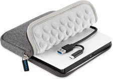 ROOFULL External CD DVD Drive for Mac & Laptop with Carrying Case | USB-C 3.0 Po picture