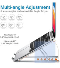 ivoler Laptop Stand Tablet Holder Riser  6 Angles Adjustable 35# Weight Capacity picture