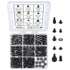 420pcs Computer Screws, Motherboard Standoffs and Screws Kit, Motherboard Scr... picture