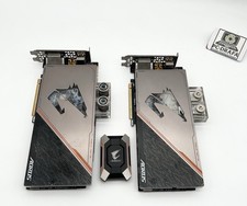 Lot of 2 AORUS GeForce GTX 1080 Ti 11GB WATERFORCE WB GPU Graphics Cards,read picture