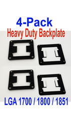 Heavy Duty Intel LGA 1700 1800 1851 CPU Cooling Fan Retention Backplate (4-Pack) picture
