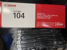 Canon 0263B001 Genuine Toner Cartridge Canon 104 Black Opened Box Sealed Bag picture