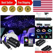 Vibrant 16W Sound Activated Fiber Optic Starlight Kit - 9.8ft Decorative Bliss picture