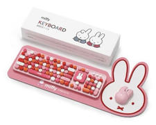 Miffy Wireless Typewriter Keyboard Set QWERTY English w/ Mouse & Pad Pink picture