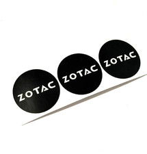 3 x GPU Graphics Card Fan Round  Sticker  Label Decal for ZOTAC, 30mm picture